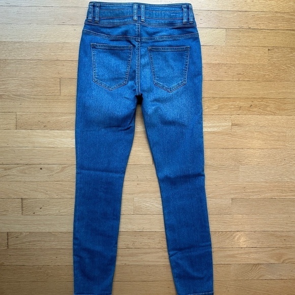 New CURRENT ELLIOT 3 Buttons/ Zip Closure Hight Rise Skinny Jeans Women's Sz 26 - Picture 5 of 11